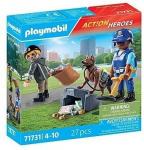 Konstruktor Playmobil Action Heroes Police Search With Dog 71731, 27 tk, mitmev&auml;rviline
