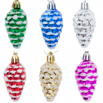 J&otilde;ulupuu m&auml;nguasjade komplekt Kankorėžiai, mitmev&auml;rviline, plastik, 6 tk