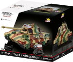 Konstruktor, tank Cobi Historical Collection Tiger II King Tiger 2808, 11170 tk, pruun v./roheline v.