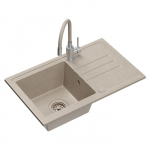 K&ouml;&ouml;givalamu koos kraaniga Quadron Ben 111, graniit, 70 cm x 44 cm x 17.5 cm, beež v.