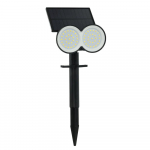 Maasse torgatav p&auml;ikesepaneeliga valgusti Retlux RGL 118, IP44, must v.