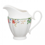 Piima anum Ambition Rosalia, 14.5 cm x 8.5 cm x 13 cm, valge v./mitmev&auml;rviline, portselan