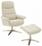 Tugitool koos jalatoega MC Akcent Amasra AMA036WO, tamm v./beež v., 81 cm x 82 cm x 107 cm