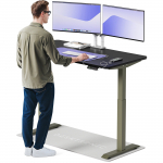 Arvutilaud reguleeritava k&otilde;rgusega Desktronic HomeOne, 140 cm x 70 cm, 72 - 122 cm, must v./roheline v.