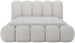Voodi kahekohaline Oloroso Boucl&eacute; Royal 01, 160 x 200 cm, valge v., ilma madratsita, p&otilde;hjalippidega
