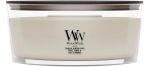 K&uuml;&uuml;nal, l&otilde;hna WoodWick Tonka & Almond Milk, 40 - 65 h, 453 g, valge v.