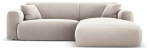 Nurgadiivan Cosmopolitan Design Nolio Velvet Casino Pearl, helebeež, parem, 170 x 235 cm x 72 cm