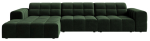Nurgadiivan Cosmopolitan Design Chicago Venus 2940, pudeli roheline v., vasak, 167 x 294 cm x 78 cm