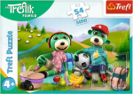 Pusle Trefl The Treflik Family Cheerful World, 14 cm x 21 cm, 54 tk, mitmev&auml;rviline