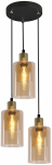 Valgusti lagi Candellux Lighting Doppio 33-51622, E14, 3 x 40 W, merevaigu-kollane v. / must v.
