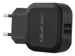 Telefoni laadija Qoltec, USB 2.0 Type A/Europlug, must v., 12 W