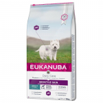 Kuiv koeratoit Eukanuba Daily Care Sensitive Skin, kanaliha, 12 kg