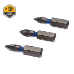 L&ouml;&ouml;kkruvikeeraja otsikud Forte Tools BT03C, PZ1, 25 mm