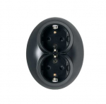 Pistikupesa Schneider Electric Renova WDE007085, maandusega, must v.