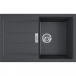K&ouml;&ouml;givalamu Franke Sirius S2D 611-78 Carbon 143.0590.196, tektoniit, 78 cm x 50 cm x 20 cm, must v.