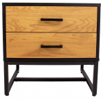 &Ouml;&ouml;kapp Home4you Amsterdam 45036, tamm v./must v., 50 cm x 40 cm x 50 cm