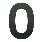Uksenumber "0" Haushalt MB-0, 14.6 cm x 9.4 cm, metall/raud, matt must v.