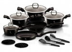 Poti ja panni komplekt, koos tarvikutega Berlinger Haus Black Silver BH-6155