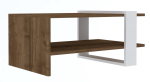Kohvilaud Kalune Design Gaye, valge v./p&auml;hklipuu v., 80 cm x 50 cm x 35 cm