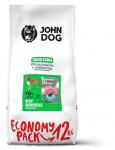 Kuiv koeratoit John Dog Good Form Pork with Beef, veiseliha/sealiha, 12 kg