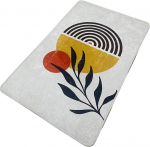 Vannitoa p&otilde;randamatt Foutastic Le Soleil 510CHL1191, valge/must/kollane, 120 cm x 70 cm