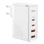 Telefoni laadija Baseus CCGAN2P-L02, 2 x USB/2 x USB-C, valge v., 100 W