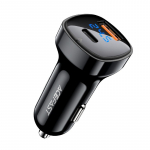 Auto laadija AceFast B4 66W USB-C+USB-A, must v., 66 W