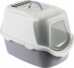 Suletud kassitualett Zolux Cathy Easy Clean, valge v./hall v., suletud, 56 cm x 40 cm x 40 cm