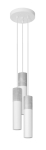 Valgusti rippuv Sollux Borigo SL.1080, GU10, 3 x 40 W, valge v./hall v. / valge v.