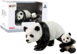 Kujukeste komplekt Lean Toys Animal Series Panda with baby 12320, 2 tk, valge v./must v.