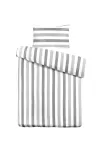 Voodipesukomplekt Kenda Sand Pina 125, valge v./hall v., 65 x 65 cm, 140 x 200 cm