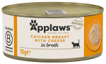 Kassi m&auml;rgtoit Applaws In Broth, kanaliha/juust, 0.070 kg