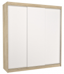 Riidekapp ADRK Megan 200, valge v./pruunikas v., 58 cm x 200 cm x 215 cm