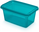 Kaanega hoiukarp, esemete hoidmiseks Orplast Base Store Ocean, 4.5 l, l&auml;bipaistev v./sinine v., 28 x 19 x 13 cm