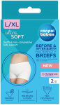 S&uuml;nnitusj&auml;rgne pesu Canpol Babies Ultra Soft, valge v., L/XL, 2 tk