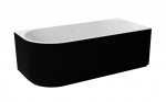 Vann, teisaldatav Besco Denaya Black&White, 170 cm x 78 cm x 58 cm, parempoolne, valge/must