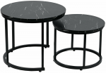 Kohvilaudade komplekt Paolo Duo, must v., 43 - 53 cm x 53 cm x 35 - 45 cm, 2 tk