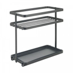 Riiul Metaltex Tokyo Lava, 23 cm x 11 cm x 22 cm, roostevaba teras, must v.