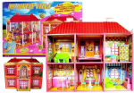 Nukumaja, koos tarvikutega Lean Toys Large Villa, mitmev&auml;rviline