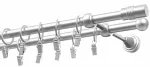 Kardinapuu komplekt Eliza Cylinder, 300 cm, &Oslash; 16 mm, matt kroom v.
