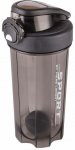 Joogipudelid- ja sheikerid Lamart Shake LT4071, must, plastik/silikoon, 0.6 l