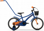 Lisaratastega laste jalgratas, laste Tabou Rocket Lite, sinine v./oranž v., 16"