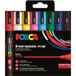 Universaalne markerite komplekt Posca Uni, &uuml;hepoolsed, mitmev&auml;rviline, 8 tk