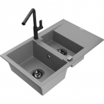 K&ouml;&ouml;givalamu koos kraaniga Mexen Gaspar, graniit, 73.7 cm x 47.5 cm x 17.7 cm, grey+black v.