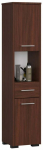 Vannitoa kapp Akord Furniture Factory Fin 30 2D, wenge, 30 cm x 30.4 cm x 140 cm