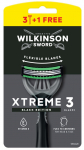 Raseerija, &uuml;hekordne Wilkinson Sword Xtreme 3 Black Edition Comfort, 4 tk