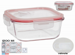 Toidukarp Kitchen&GO Square, 1.2 l, 18 cm x 18 cm, l&auml;bipaistev v.