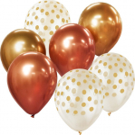 &Otilde;hupallide komplekt ovaalsed GoDan Beauty & Charm Bouquet, kuldne v./vask v., 7 tk