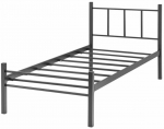 Voodi &uuml;hekohaline Kalune Design K90, 90 x 190 cm, must v., ilma madratsita, p&otilde;hjalippidega