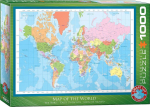 Pusle Eurographics Map Of The World, 48.9 cm x 67.3 cm, 1000 tk, mitmev&auml;rviline